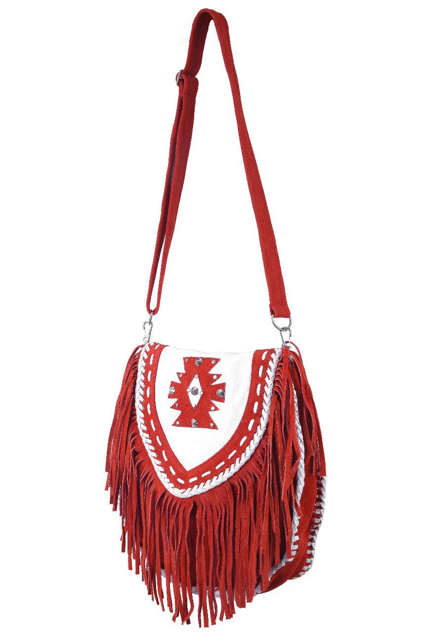 Western Purse Tassel Small Messenger Bag Leather Fringe Tote