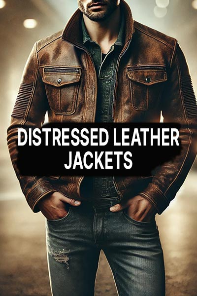 Distressed Leather Jacket