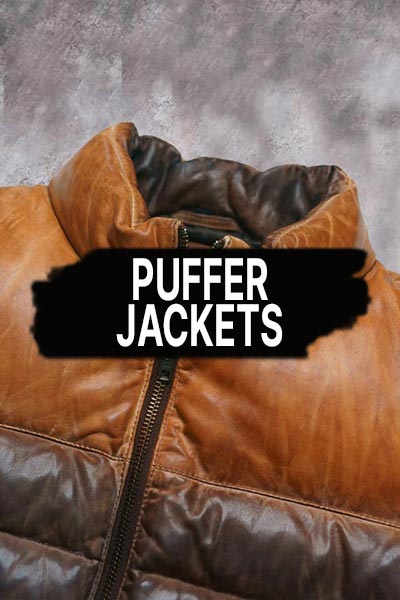 Leather Puffer Jacket