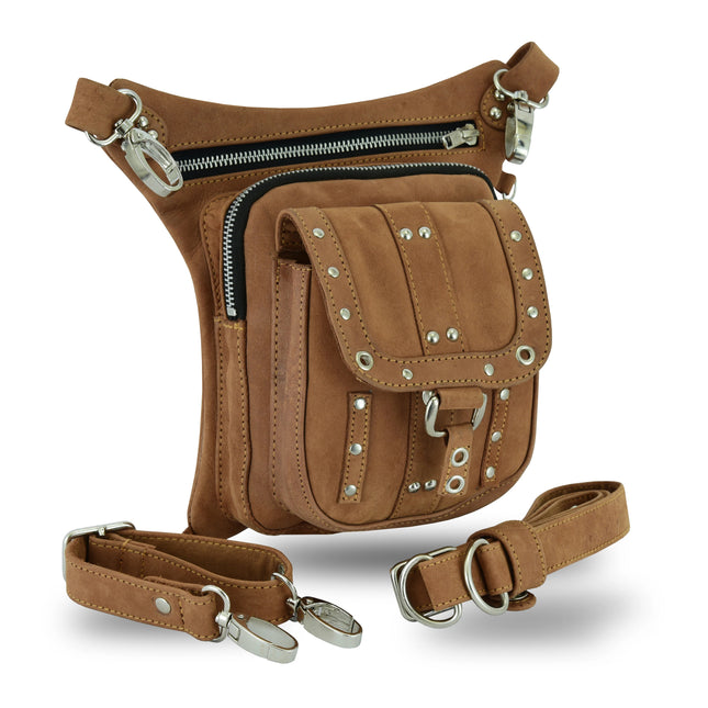 Drop Leg Thigh Bag w/ Waist Belt - Tan