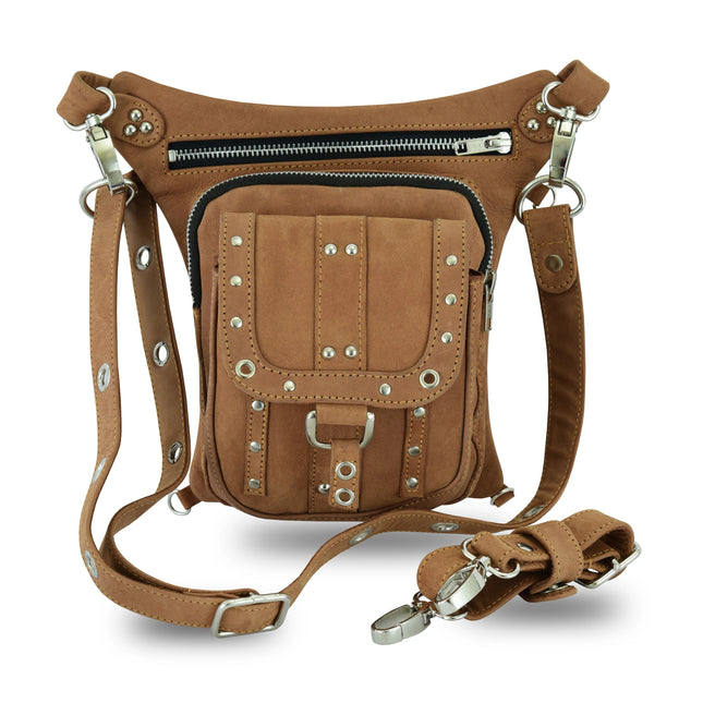 Drop Leg Thigh Bag w/ Waist Belt - Tan