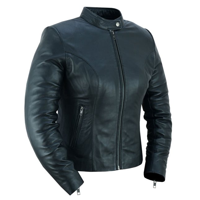 Women's Stylish Biker Style Lightweight Leather Jacket