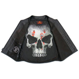 Hot Leathers Club Style 'Jumbo Skull' Biker Vest w/ Concealed Carry