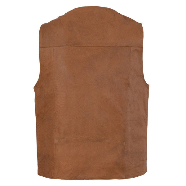 Milwaukee Leather Brown Western Style Classic Leather Biker Vest