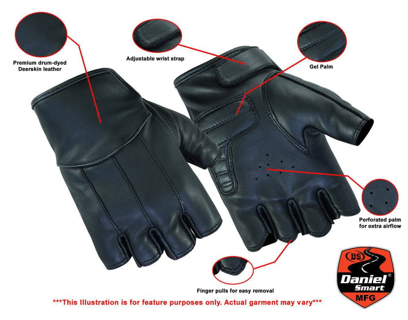 Women's Tough Deer Skin Fingerless Glove