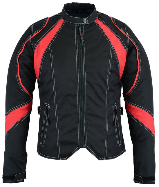 DS Women's Embroidered Crown Riding Jacket - Red