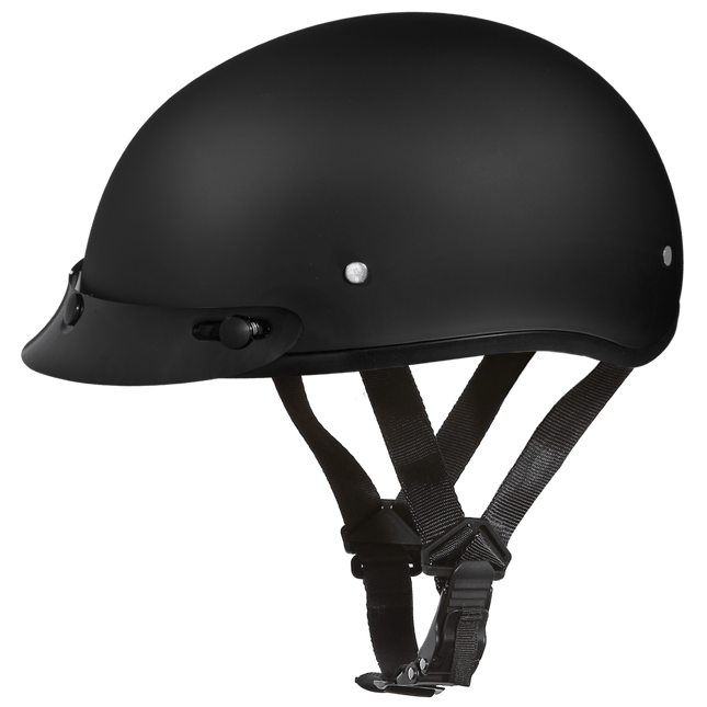 DOT Approved Daytona Skull Cap Helmet – Dull Black