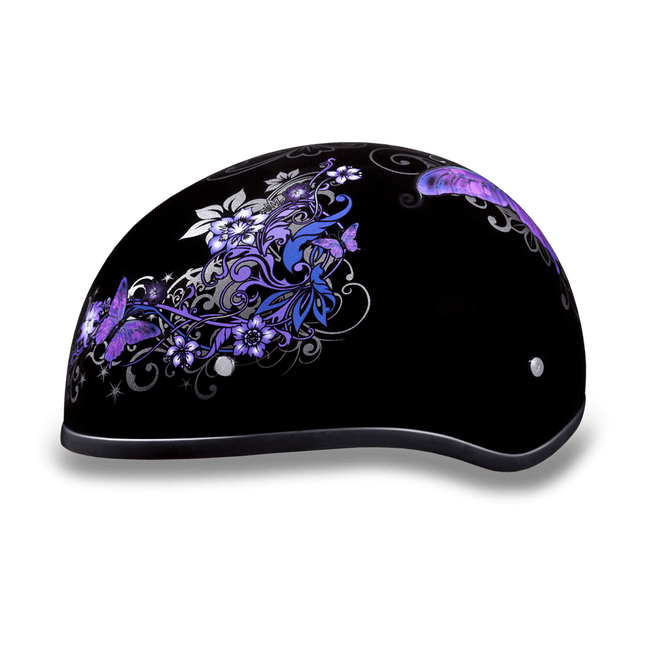 D6-B D.O.T. DAYTONA SKULL CAP - W/ BUTTERFLY