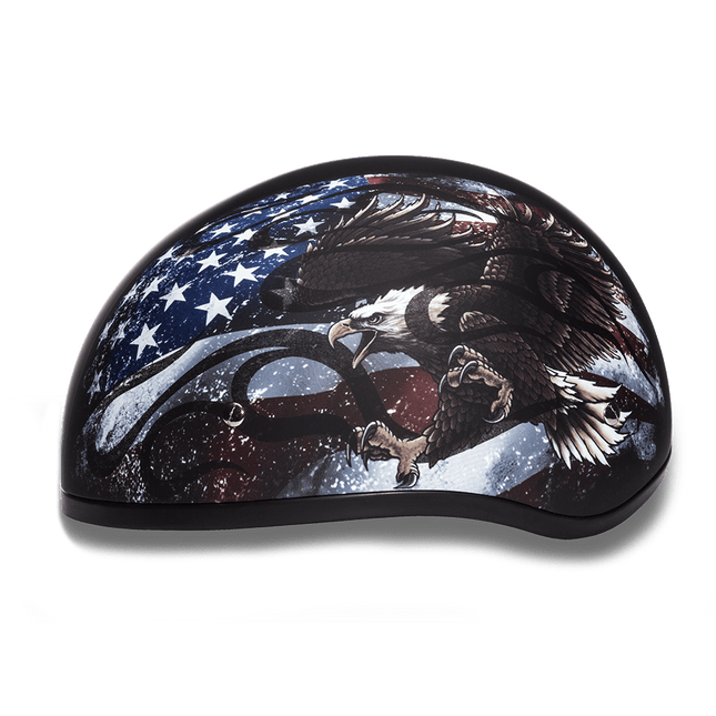 D6-USA ‘DAYTONA SKULL CAP’ with USA Flag and Eagle Half Face Helmet