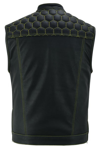 Gold Rush Men's Diamond Stitch Vest w/ Paisley Lining