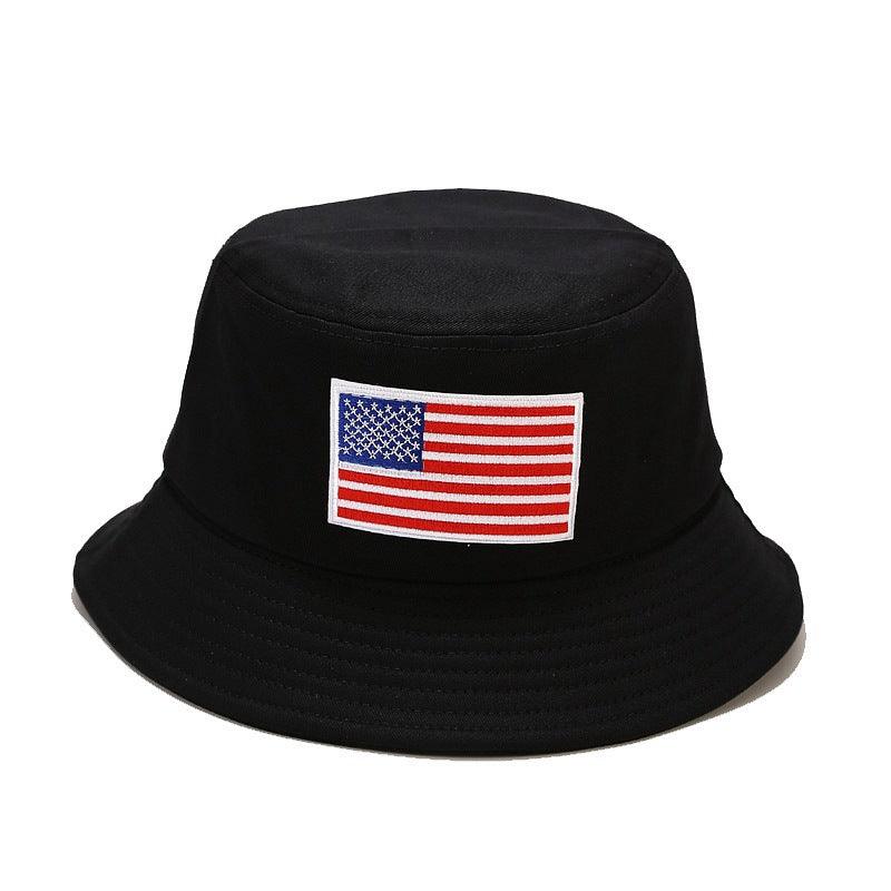 American Flag Patch USA Embroidered Soft Cotton Bucket Hat For Summers - MARA Leather