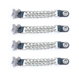 4pcs/set Leather + Stainless Steel Motorcycle Vest Chainmail Extenders Snap - Eagle Landing - MARA Leather