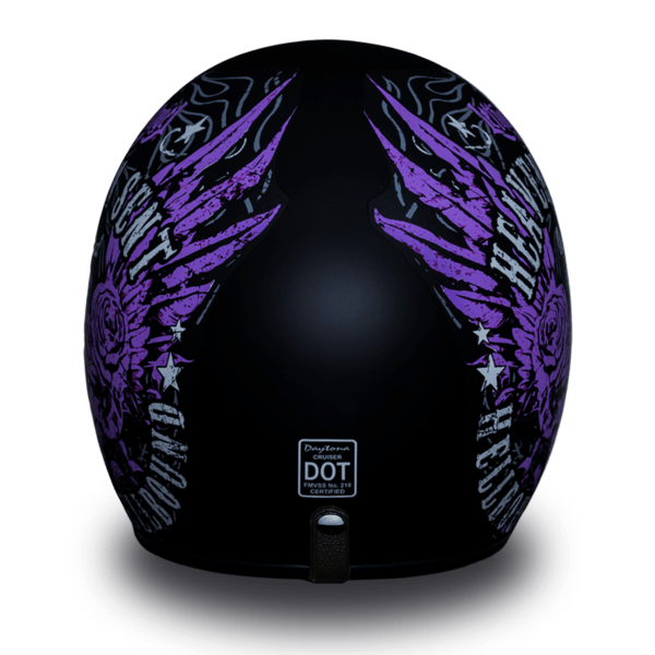 D.O.T. Daytona Cruiser Motorcycle 3/4 Helmet - W/ HEAVEN SENT