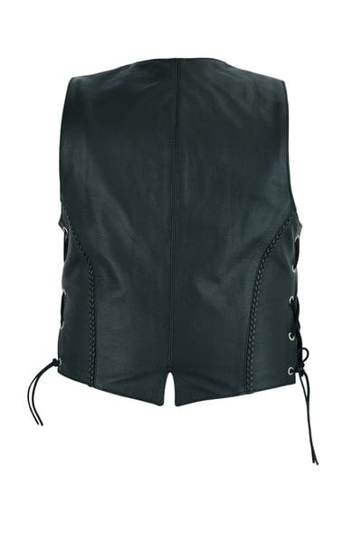 Ladies' Braided Genuine Leather Motorcycle Vest