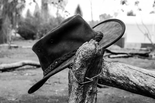 Black Leather Top Hat