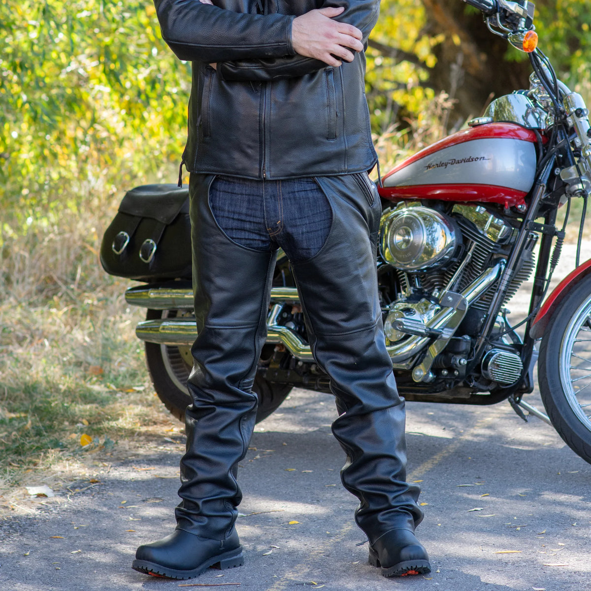 Motorcycle Riding Chaps Nylon Motorcycle Chaps BLUE Denim Chap 