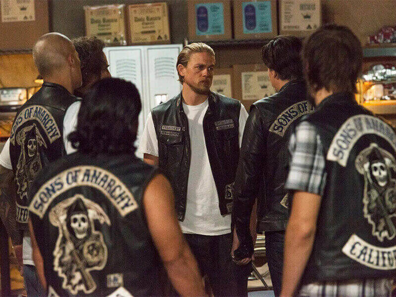 soa gear SOA Leather Biker Club Vest Black / L