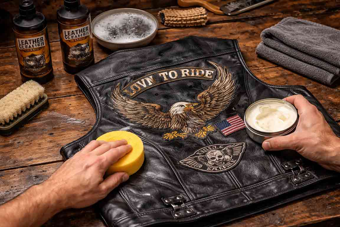 How to Clean and Condition a Leather Motorcycle Vest at Home