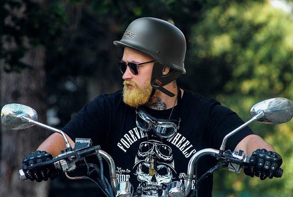 german made motorcycle helmets 1Storm Novelty Half Face Helmet Style DOT Approved: 1Storm Helmet Does not meet D.O.T German Style Motorcycle Half Helmet
