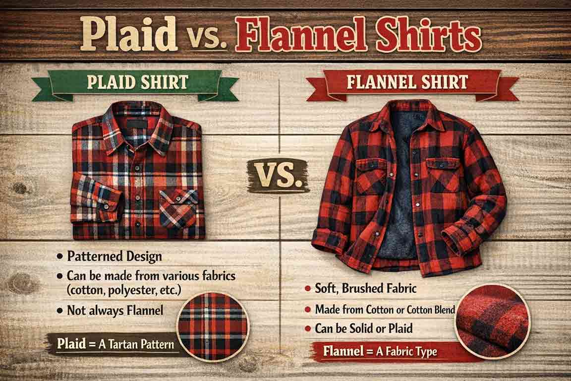 Plaid vs. Flannel Shirts: Key Differences, Styles & When to Wear Each
