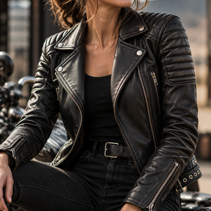 Collection image for: Motorcycle Leather Jacket Women
