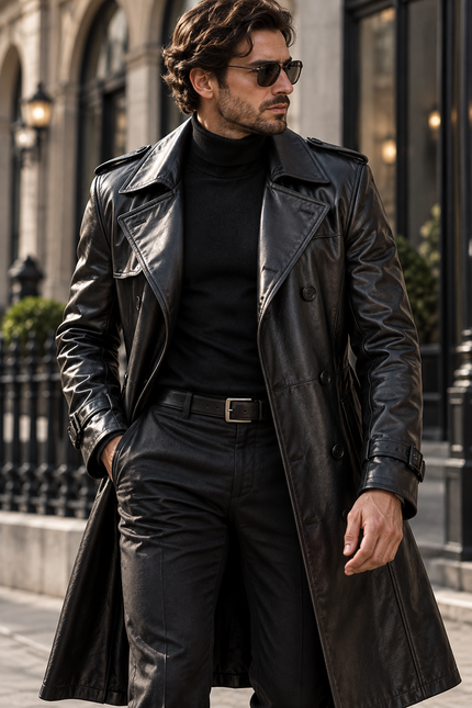 Leather Long Coat