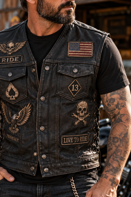 Patched Vests