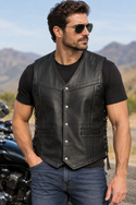 Men's Vests | Buy Leather Biker Vests & Denim Motorcycle Vest