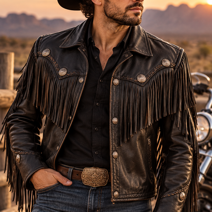 Collection image for: Leather Western Jackets