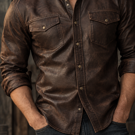 Collection image for: Mens Leather Shirt