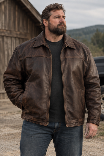 Big and Tall Leather Jacket