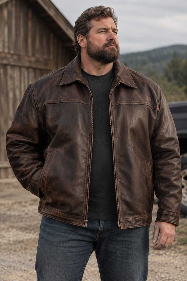 Big and Tall Leather Jacket