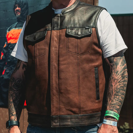 Gunner Men's Leather Motorcycle Vest (Limited Edition)