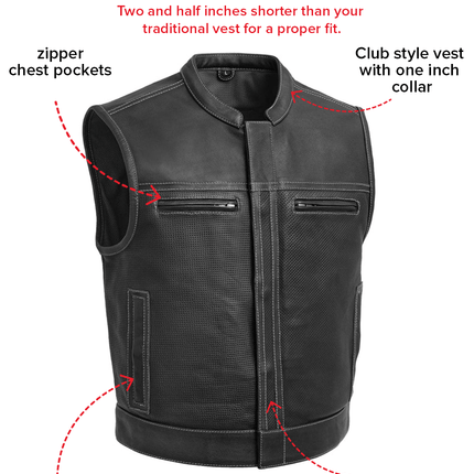 Lowrider Perforated Men's Leather Vest