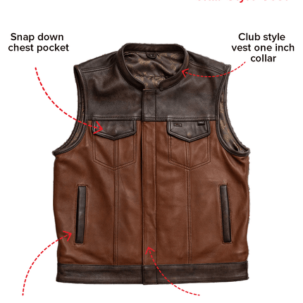Gunner Men's Leather Motorcycle Vest (Limited Edition)