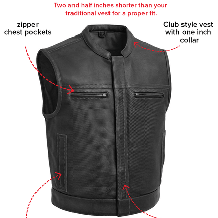 Lowrider Perforated Men's Leather Vest
