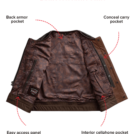 Lowside Rider Men's Motorcycle Leather Vest