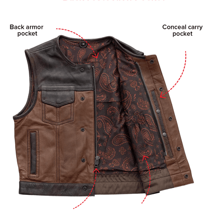 Lowside Gunner Men's Perforated Leather Vest