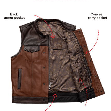 Gunner Men's Leather Motorcycle Vest (Limited Edition)