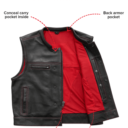 Lowrider Perforated Men's Leather Vest