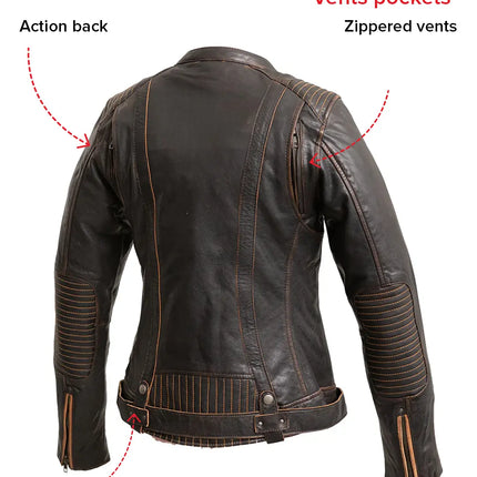 Electra - Women's Motorcycle Leather Jacket