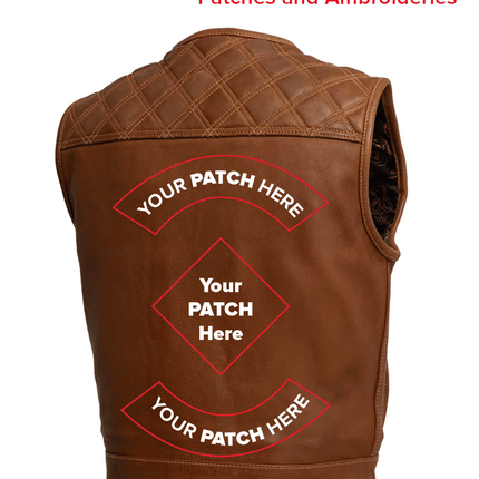 Timber Men's motorcycle leather vest (limited edition)