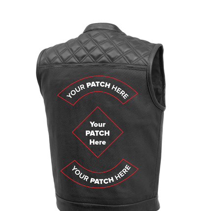 Downside Perforated Men's Motorcycle Leather Vest