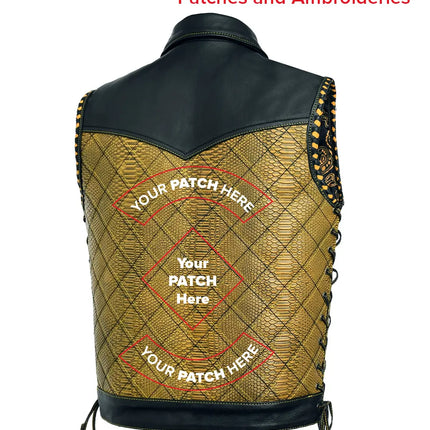 Kingsnake Men’s Motorcycle Leather Vest