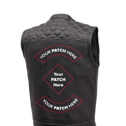 Downside Perforated Men's Motorcycle Leather Vest