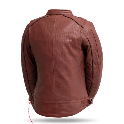 Jada - Women's Perforated Motorcycle Leather Jacket