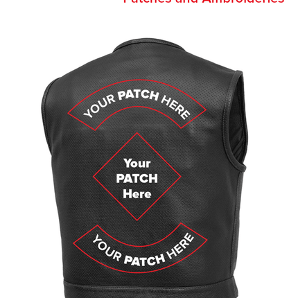 Lowside Men's Perforated Motorcycle Leather Vest