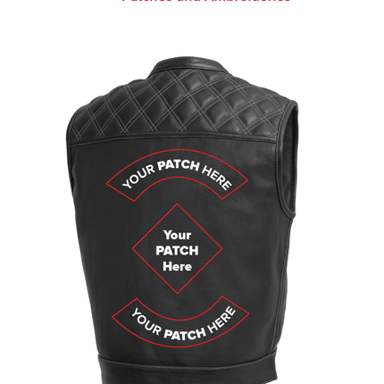 Upside Perforated Men's Club Style Leather Vest