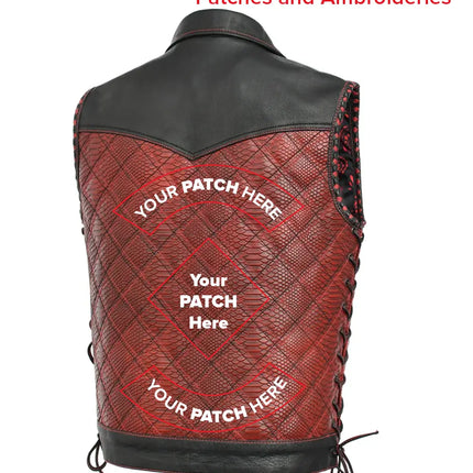 Kingsnake Men’s Motorcycle Leather Vest