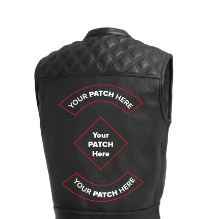 Upside Perforated Men's Club Style Leather Vest